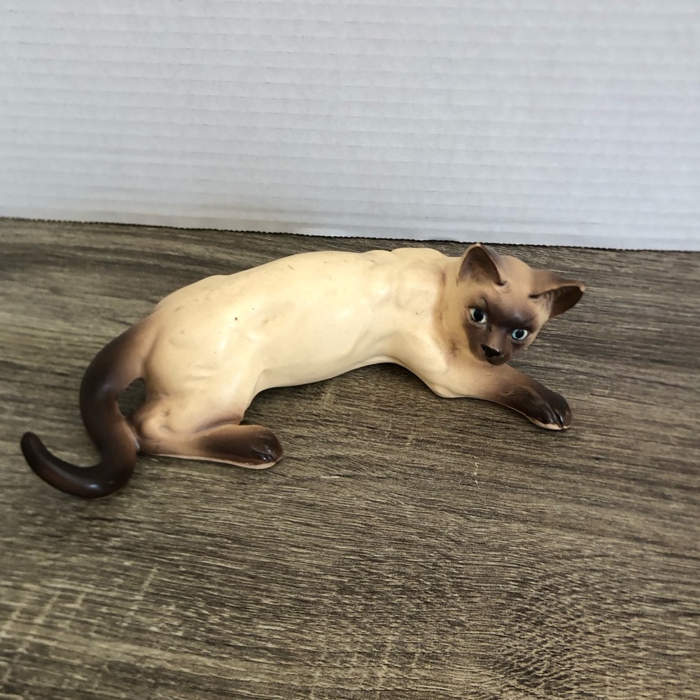 Vtg ESD Japan Hand Painted Siamese Cat
